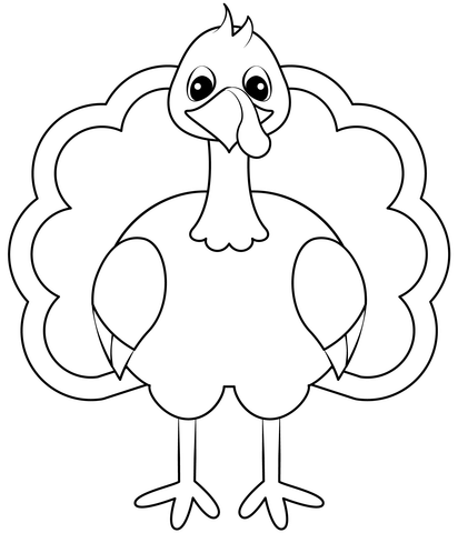 Turkey Bird Coloring Page